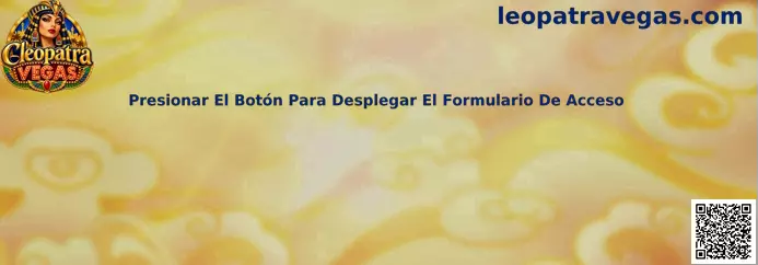Guía visual de Cleopatra Vegas para desplegar el formulario de acceso